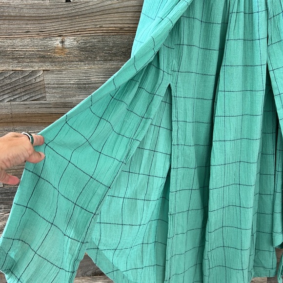 NWOT Free People Lunar Cove Wide Leg Pants in Blue Combo Size XS - Picture 4 of 12